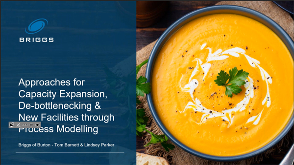 IChemE Food and Drink SIG: Approaches for Capacity Expansion, De-bottlenecking and New Facilities through Process Modelling